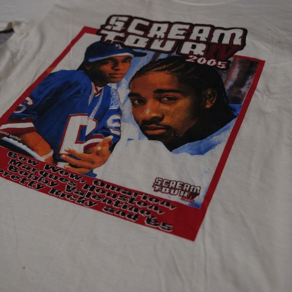 Vintage Scream Tour Bow Wow Omarion Pretty Ricky Rap Tee 2005 Y2K Adult Medium - Picture 1 of 9